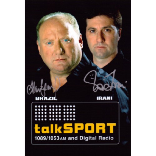 Alan Brazil & Ronnie Irani Dual Signed 12x8 Talk Sport Photograph